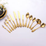 piece luxury stainless steel silverware set