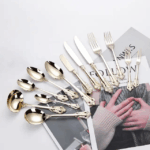 piece luxury stainless steel silverware set