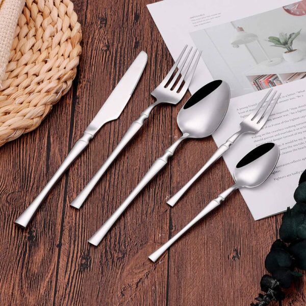 5 Piece Premium Stainless Steel Silverware Cutlery Set