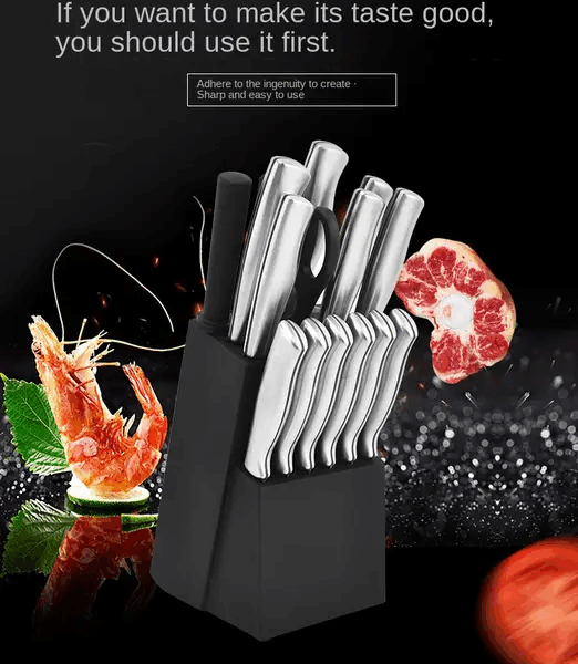 Farberware Stainless Stamped Steel Block Set