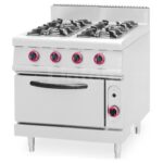 Four (4) Burner Gas Cooker with Oven