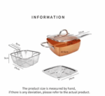 Four piece cooper ceramic frying pan - Image 5