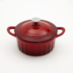 Red Enamel cast iron cookware 