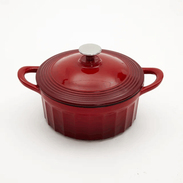 Red Enamel cast iron cookware 