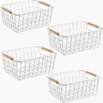 Sturdy Pantry baskets with wooden handles