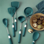 Torquiose Anti-scald Cooking Utensils set