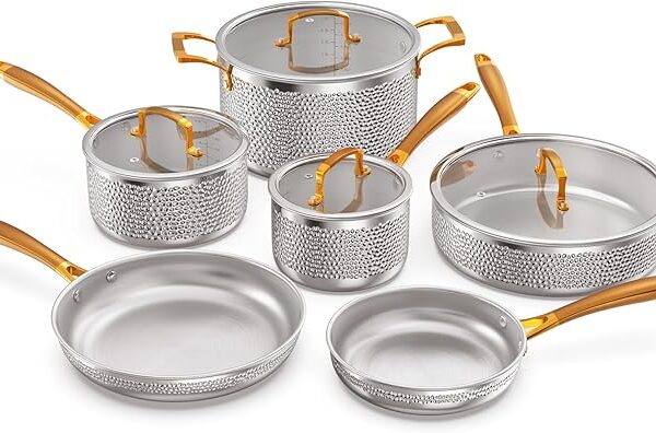 Tri-Ply Hammered Kitchen Cookware