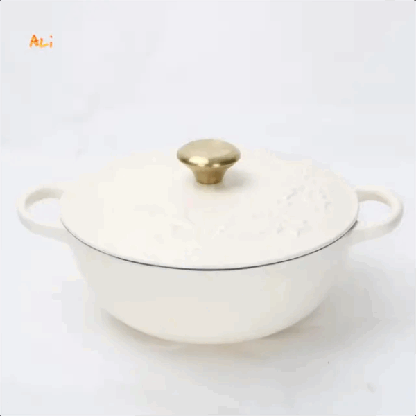 White Le Creuset Dutch oven