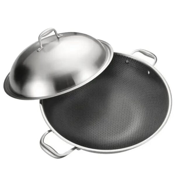 Wok Large Handle Non-Stick Cookware Iron Pot(44CM)