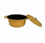 Yellow enamel cast iron cookware - Image 3