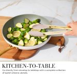 Styled settings 7-Piece Beige & Gold Kitchen Utensils Set – Non-Toxic Silicone & Stainless Steel Tools for Cooking, Serving, & Hosting – Ideal for Nonstick Cookware & Modern Kitchens, with Gold Utensil Holder - Image 7