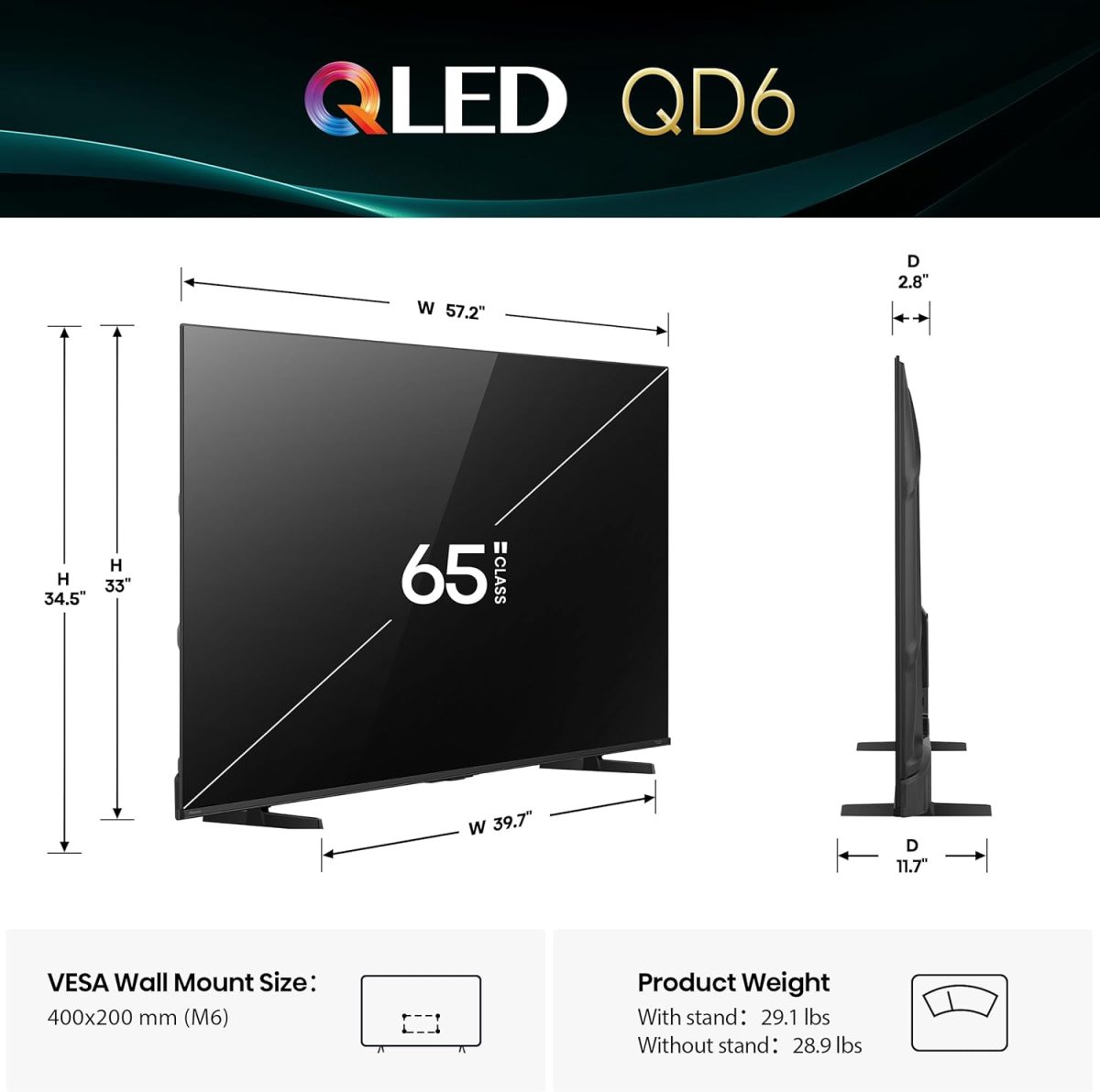 HISENSE QLED TV 65Q6Q - Image 2